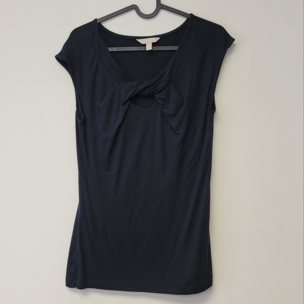 Banana Republic Sleeveless Knot Front Navy Blue t-shirt M
